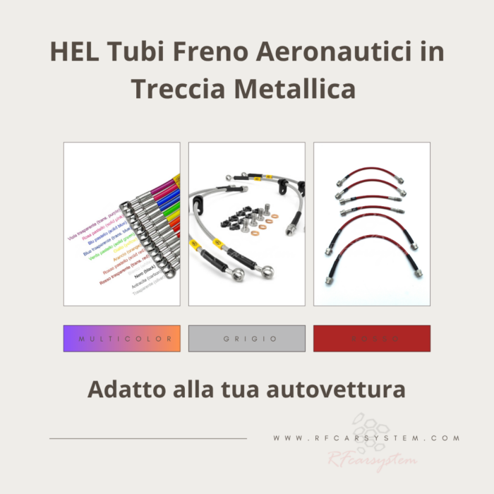 Tubi freno aeronautici in treccia metallica per Alfa Romeo Giulia