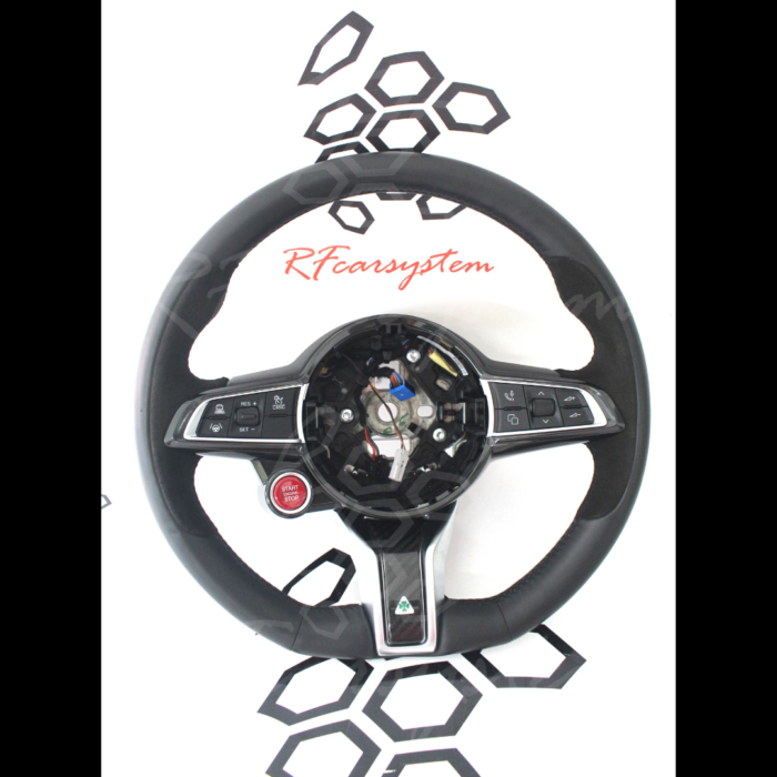 VOLANTE Originale QUADRIFOGLIO Riscaldato in CARBONIO per Alfa Romeo GIULIA e STELVIO - immagine 3