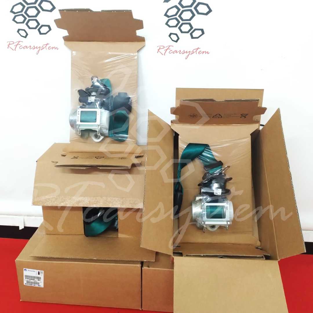 Seat Belt Kit for Alfa Romeo GIULIA Green Color composed of 4 pieces
