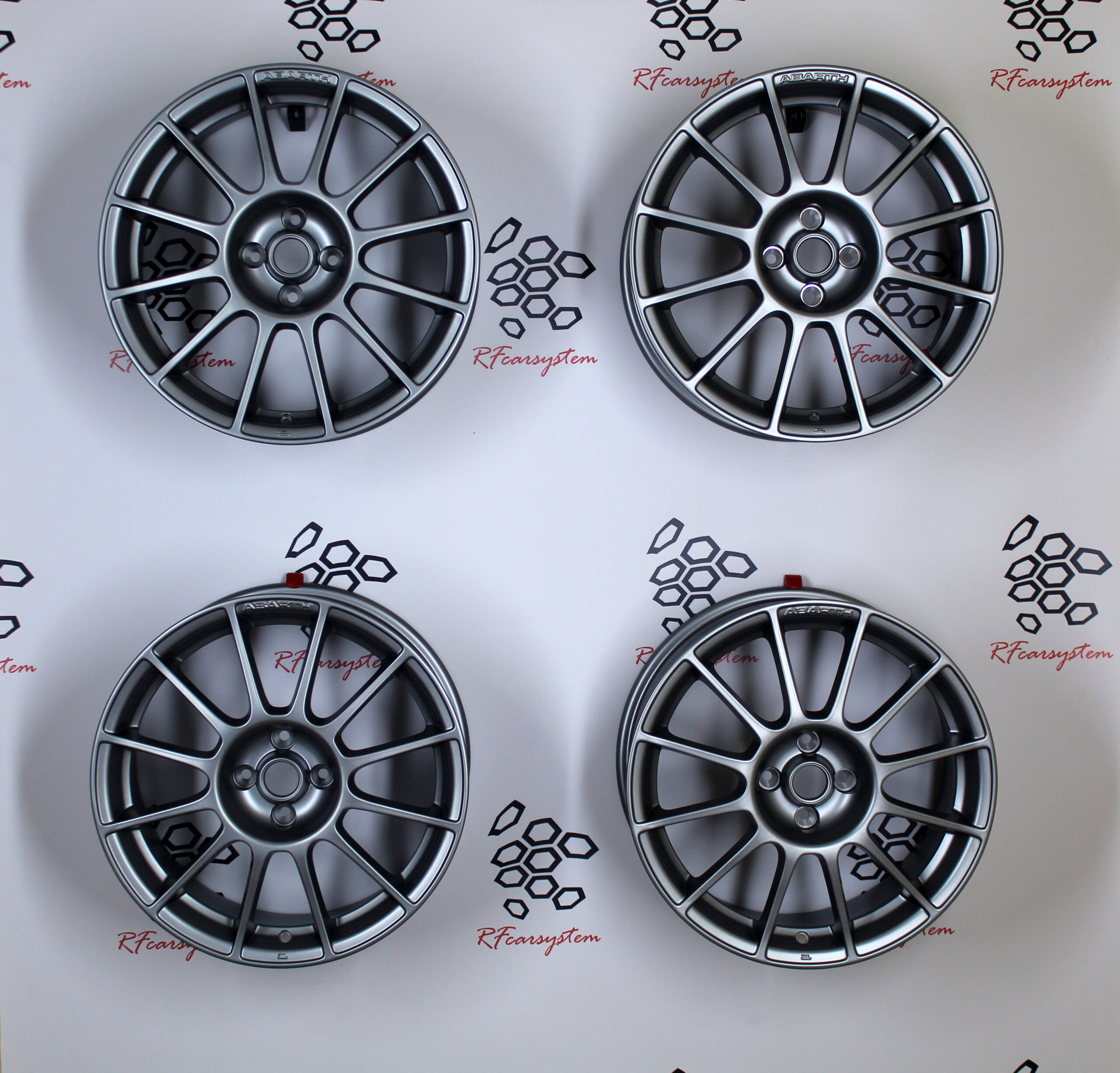 17" Alloy Wheels ABARTH ESSEESSE 500 595 695 Titanium Grey