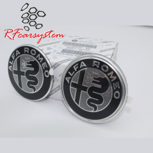 Coppia di FREGI Anteriore e Posteriore in Bianco e Nero per GRIGLIA Alfa Romeo sia GIULIA che STELVIO