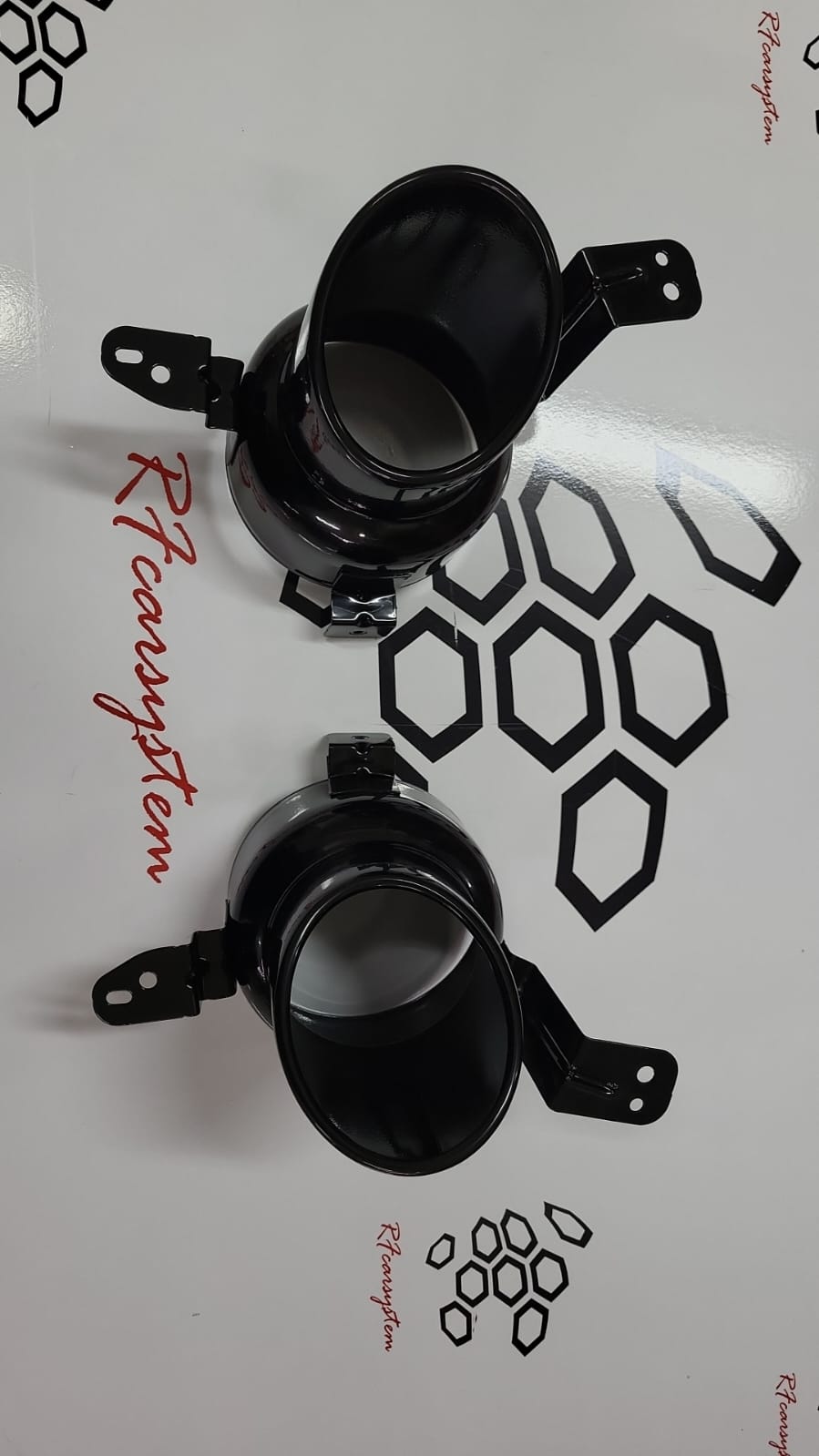 Pair of AESTHETIC TIPS - EXHAUST TIPS LH + RH Black Color for Alfa Romeo GIULIA - Image 3