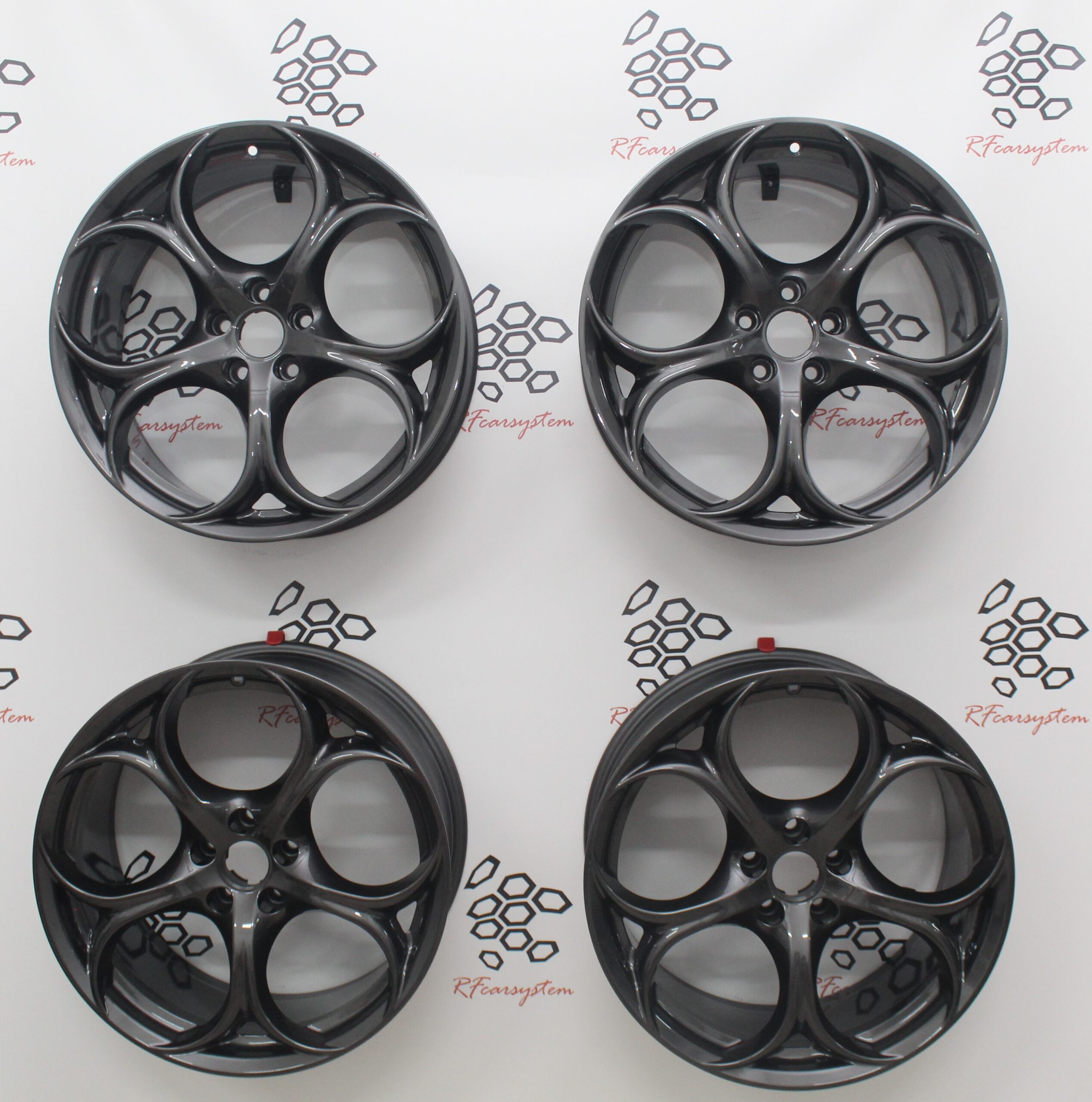 Kit Leichtmetallräder Giulia Veloce Performance 19” Anthrazit – Doppelte Größe (8 + 9) – Bild 9