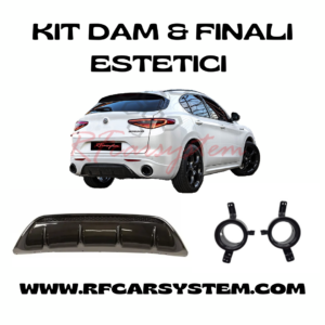 KIT composto da Estrattore DAM + FINALI ESTETICI per Alfa Romeo STELVIO