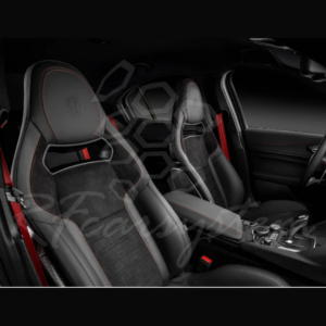 Kit CINTURE di Sicurezza per Alfa Romeo GIULIA Colore ROSSO composto da 6 pezzi