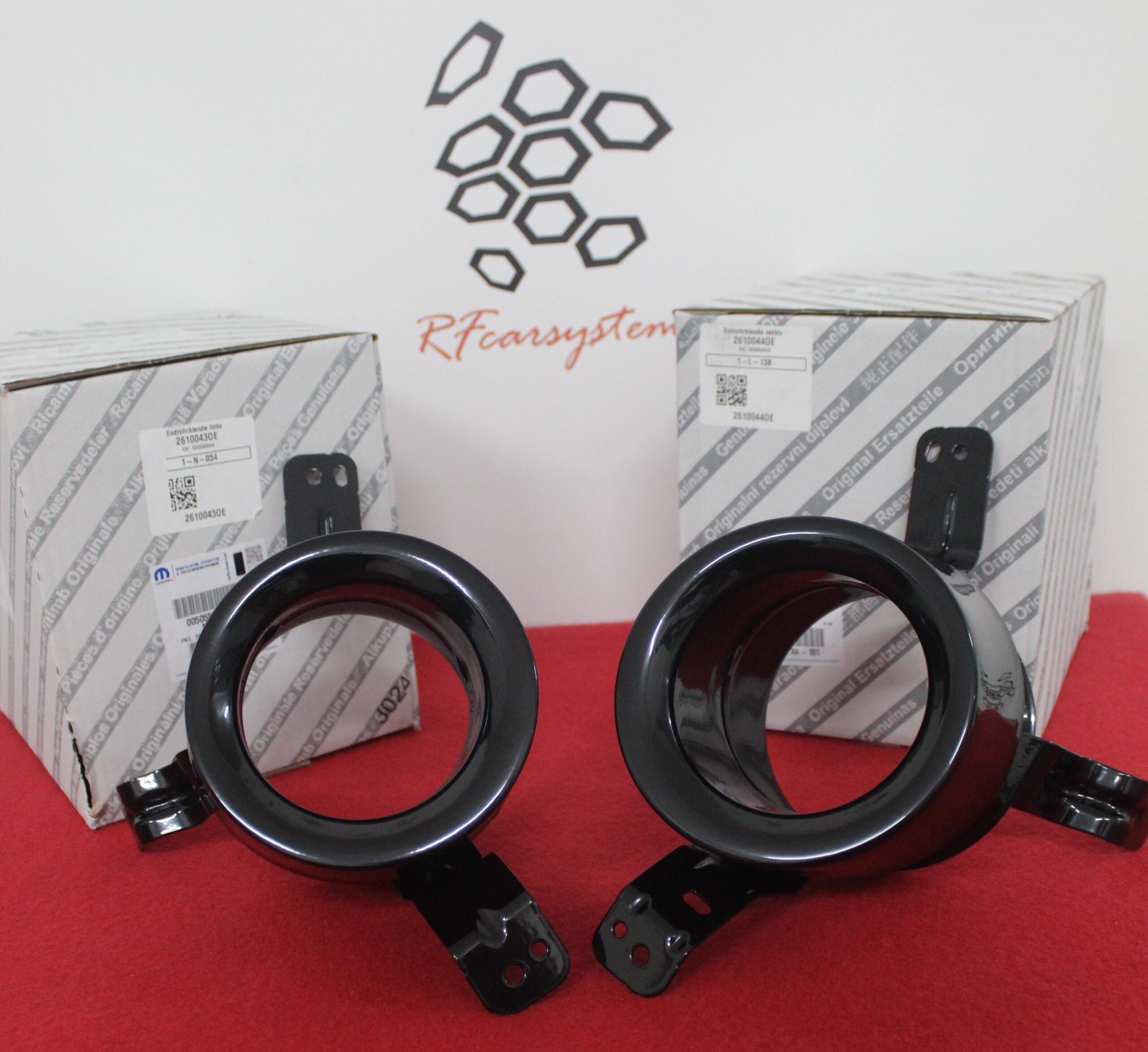 Set ÄSTHETISCHE ENDROHRE - ENDSCHALLDÄMPFER LH + RH Farbe SCHWARZ für Alfa Romeo STELVIO – Bild 4