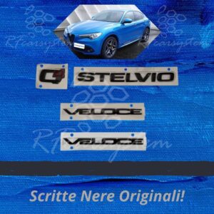 Kit di Scritte Nere " Stelvio + Q4 + Veloce "