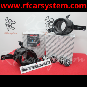 Kit Terminali di Scarico + Coprimozzi + Scritta STELVIO Alfa Romeo