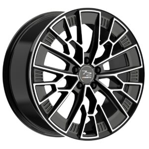 1972 (8300) 10.50x20 ET18 5x112 GLOSSY BLACK MACHINED