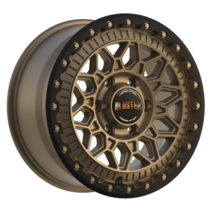 BLUSTER (8400) 8.00x18 ET40 5x114.30 MATT BRAUN BLACK  LIP