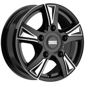PRO1 (8500) 6.50x16 ET42 5x108 GLOSSY BLACK MACHINED