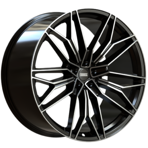 STC-23 10.00x23 ET18 5x112 GLOSSY BLACK MACHINED